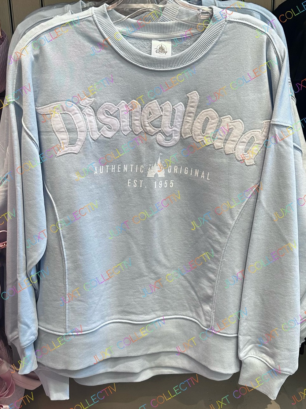 Disneyland Logo Authentic Original 1955 Castle Blue Pullover Crewneck Sweater